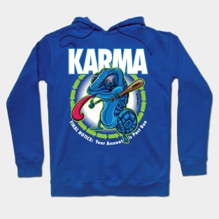 Karma Chameleon with Baseball Bat Cartoon Hoodie